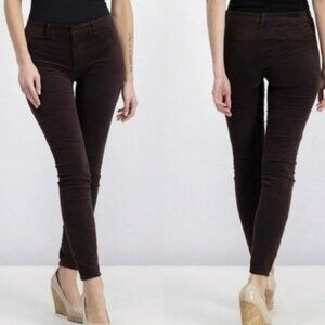 Kut from the Kloth Womens Krissy Velveteen Trouser Skinny Pants Purple size 10